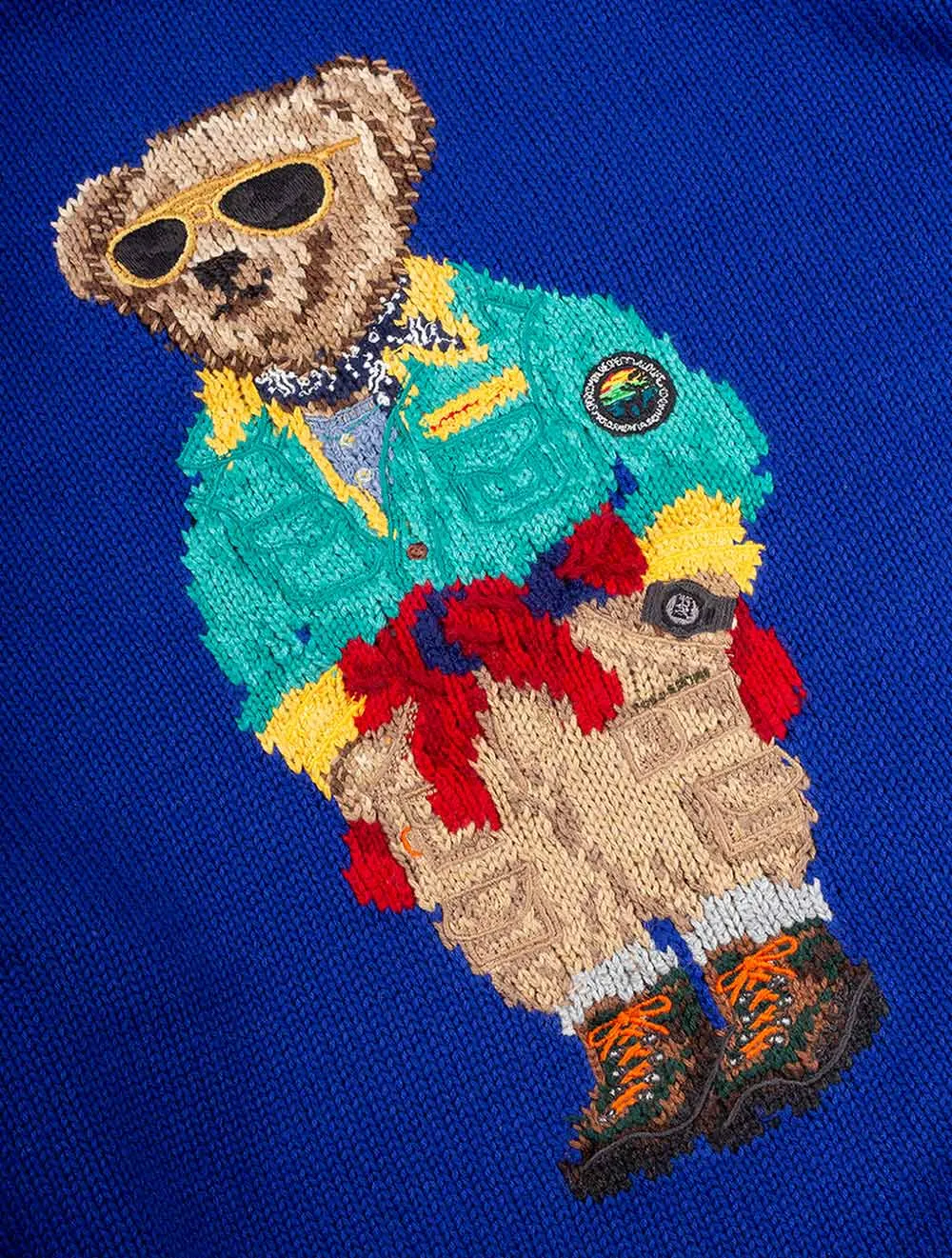 Polo Bear Hooded Jumper Blue
