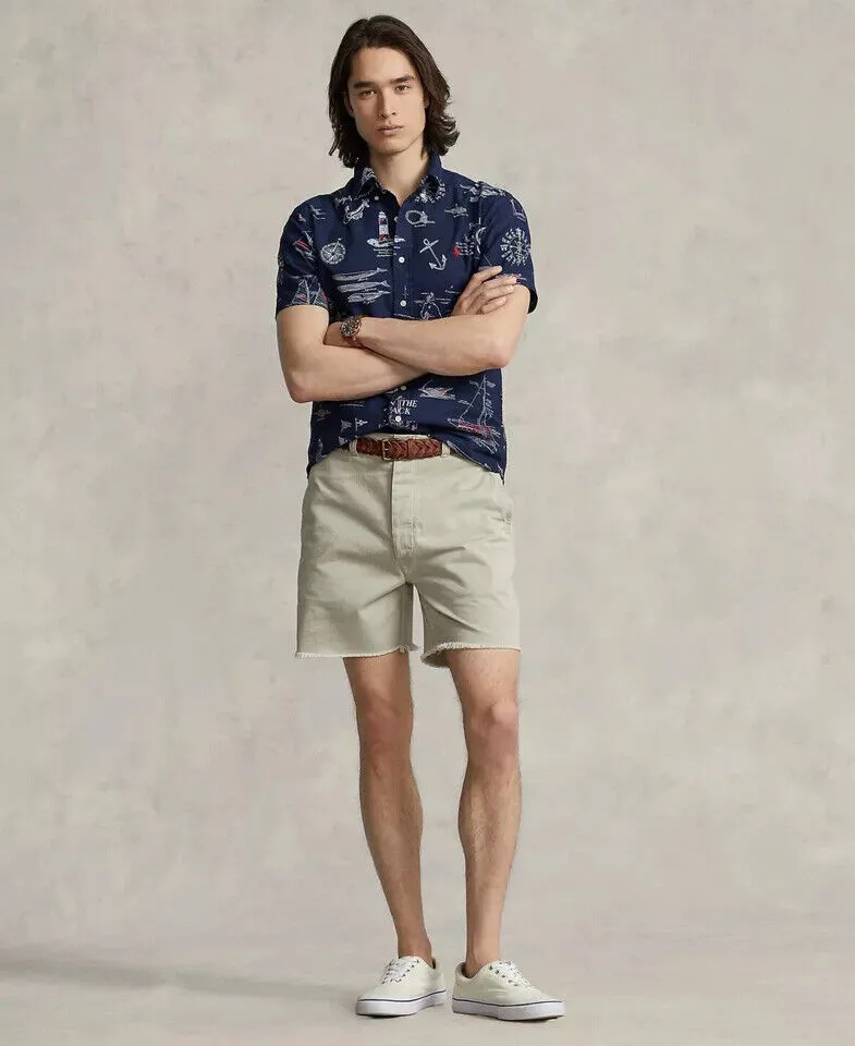 Polo Ralph Lauren Chino Shorts Men's 6" Burroughs Relaxed Fit Khaki Beige MXX150