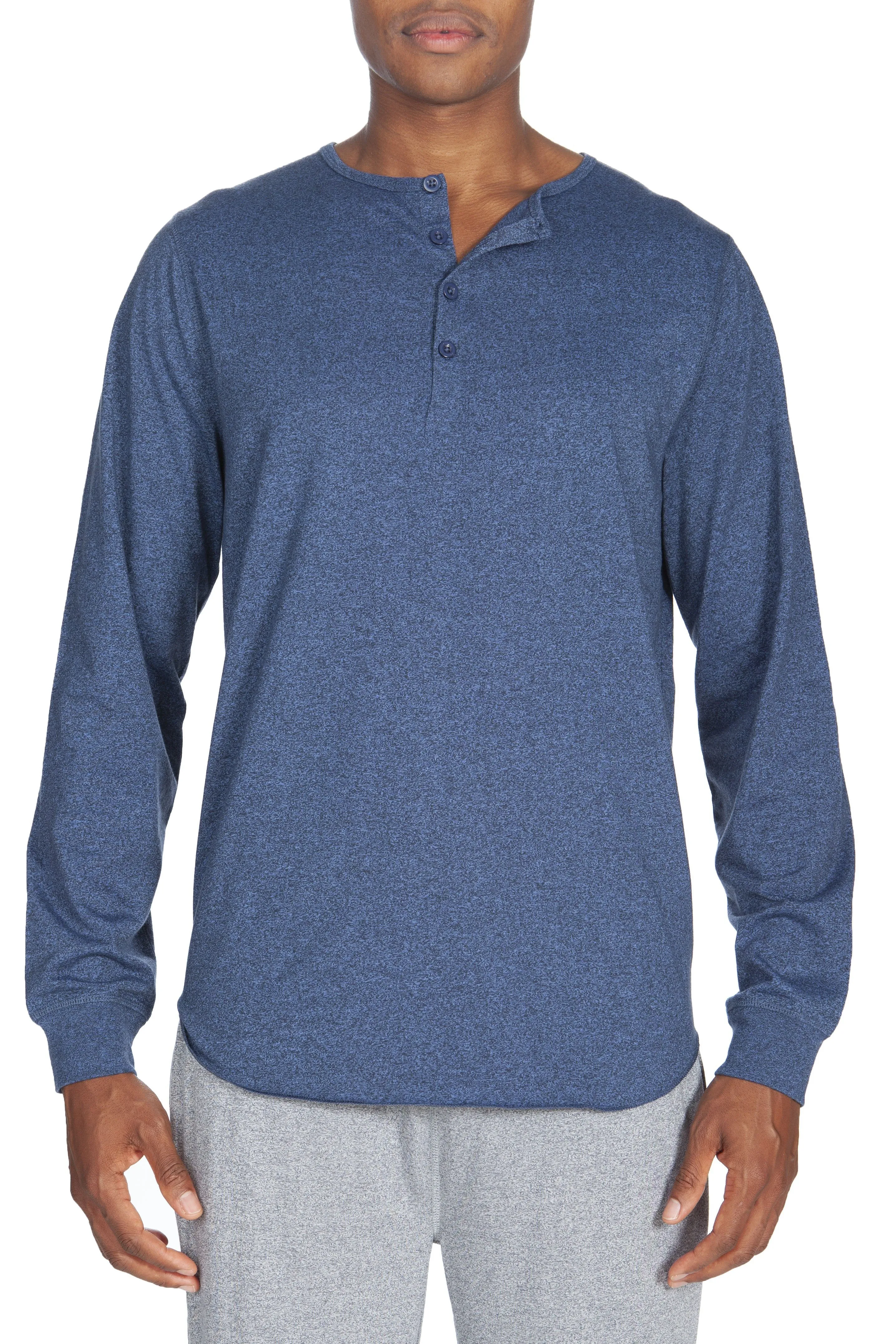Poly Viscose Long Sleeve Henley