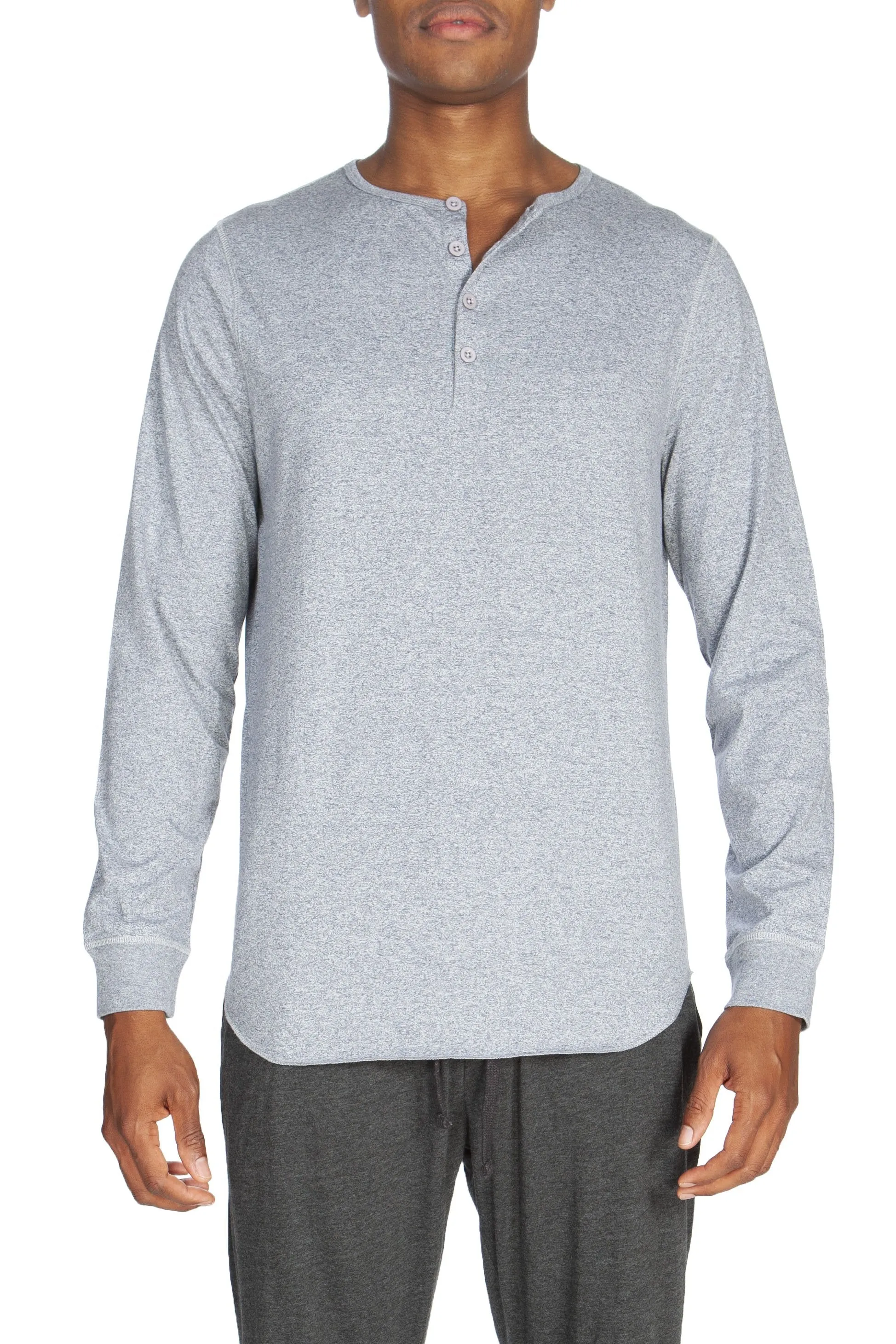 Poly Viscose Long Sleeve Henley