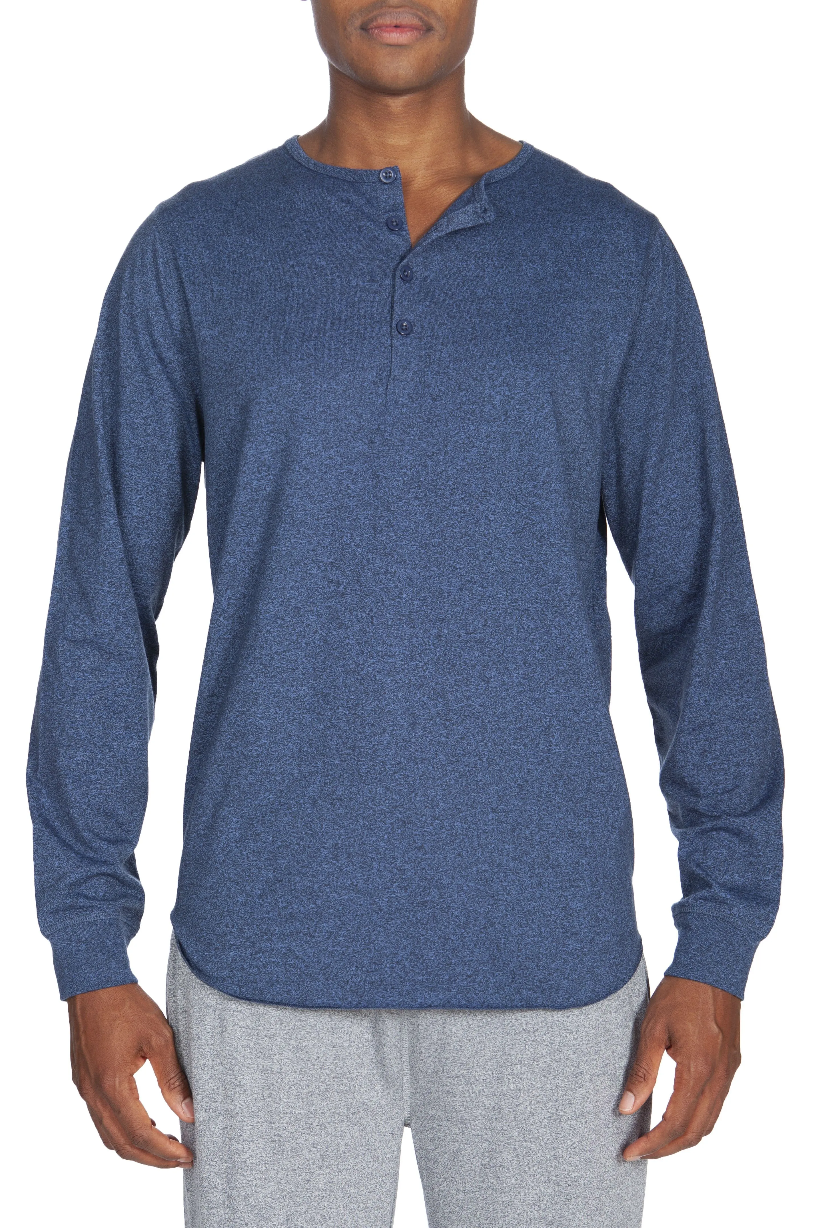 Poly Viscose Long Sleeve Henley