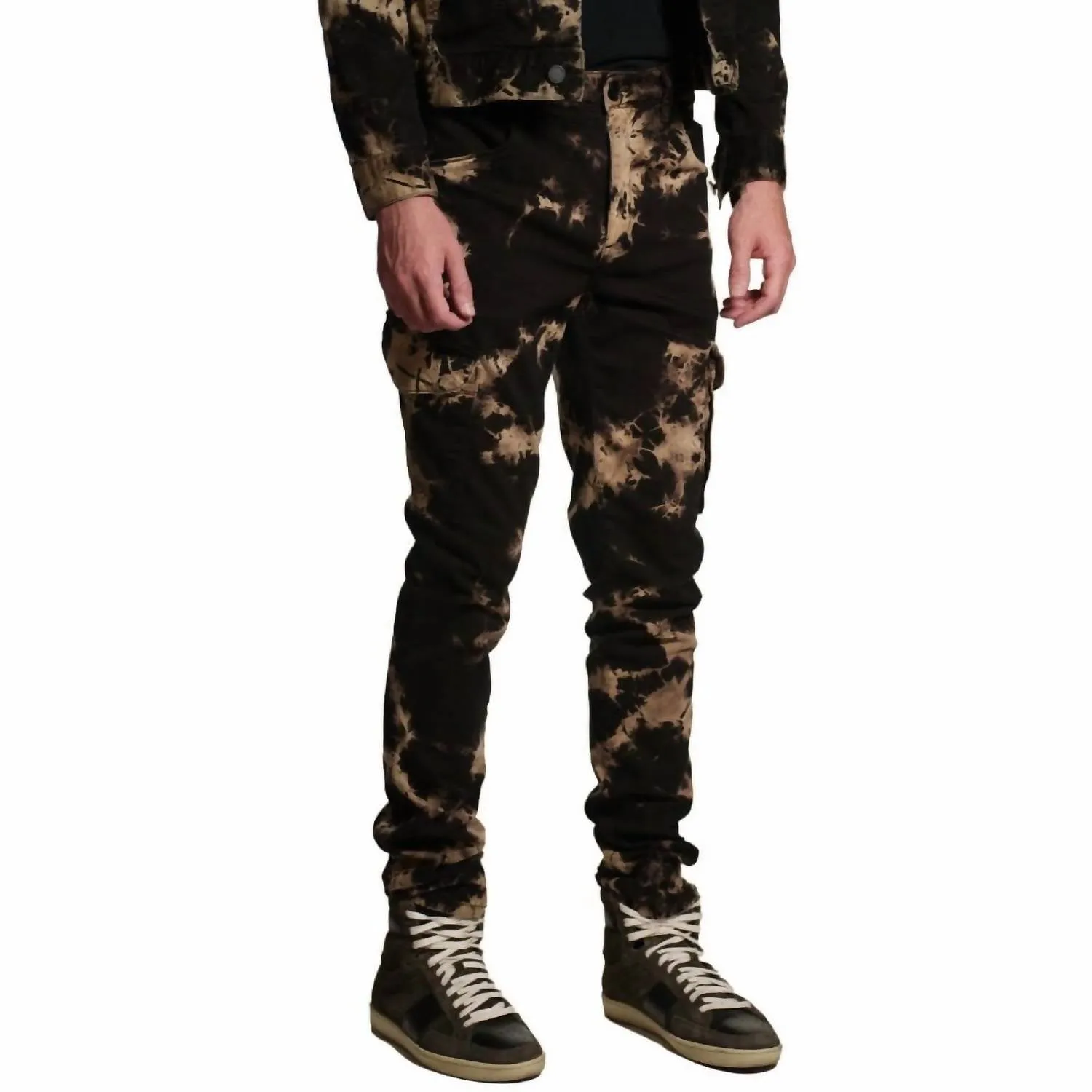 Preston Tie Dye Cargo Pant In Sandstorm