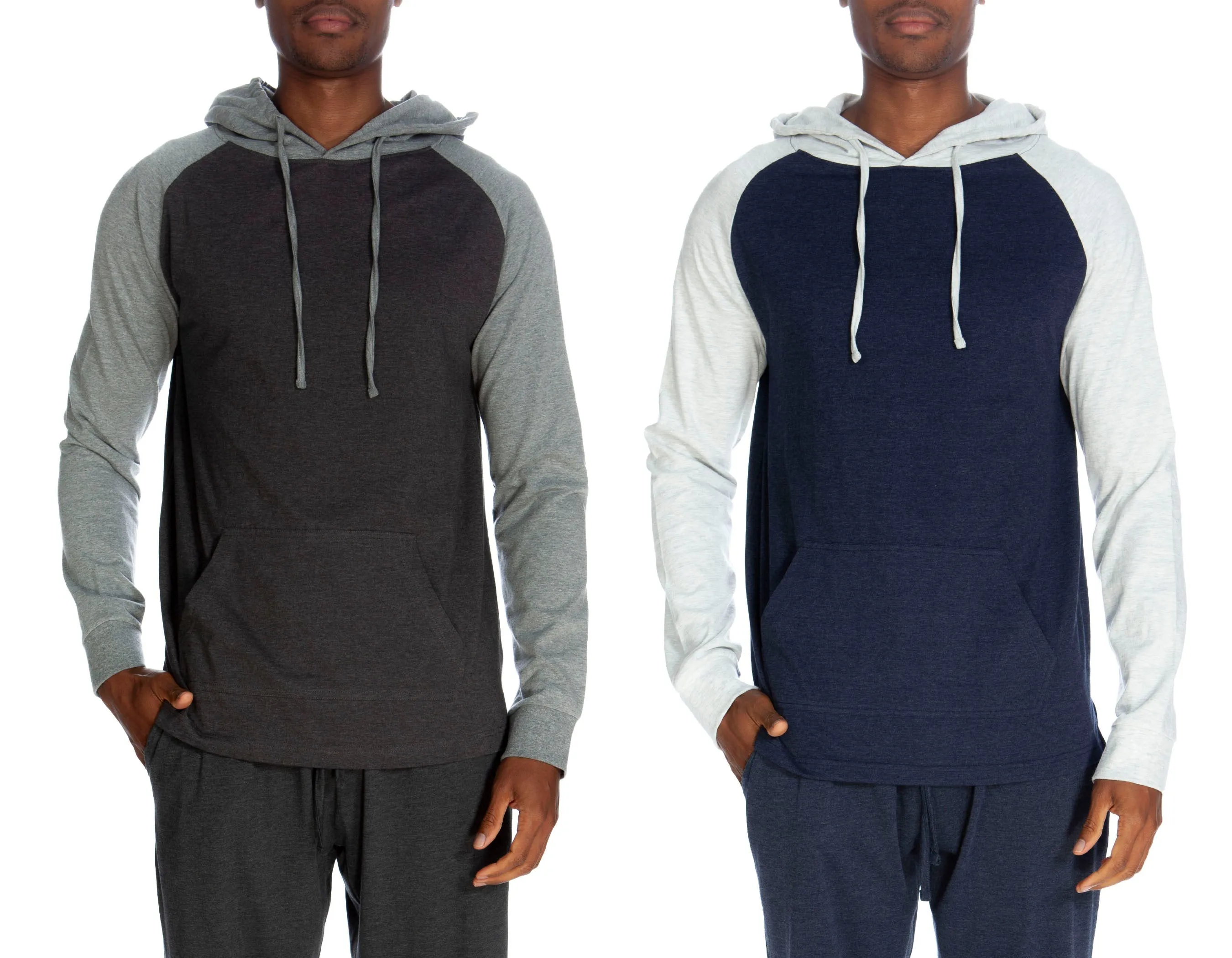 Pullover Raglan Hoody Contrast Sleeve 2 Pack
