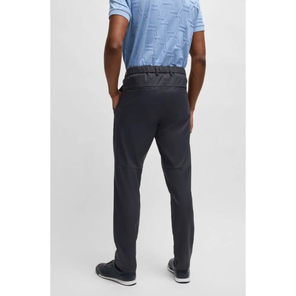 Regular-fit chinos with hidden drawcord and tapered leg