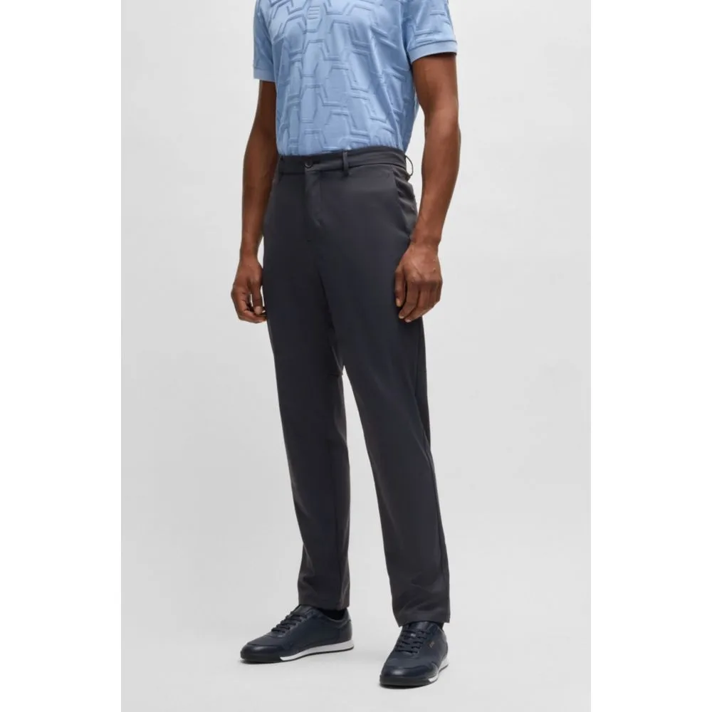 Regular-fit chinos with hidden drawcord and tapered leg