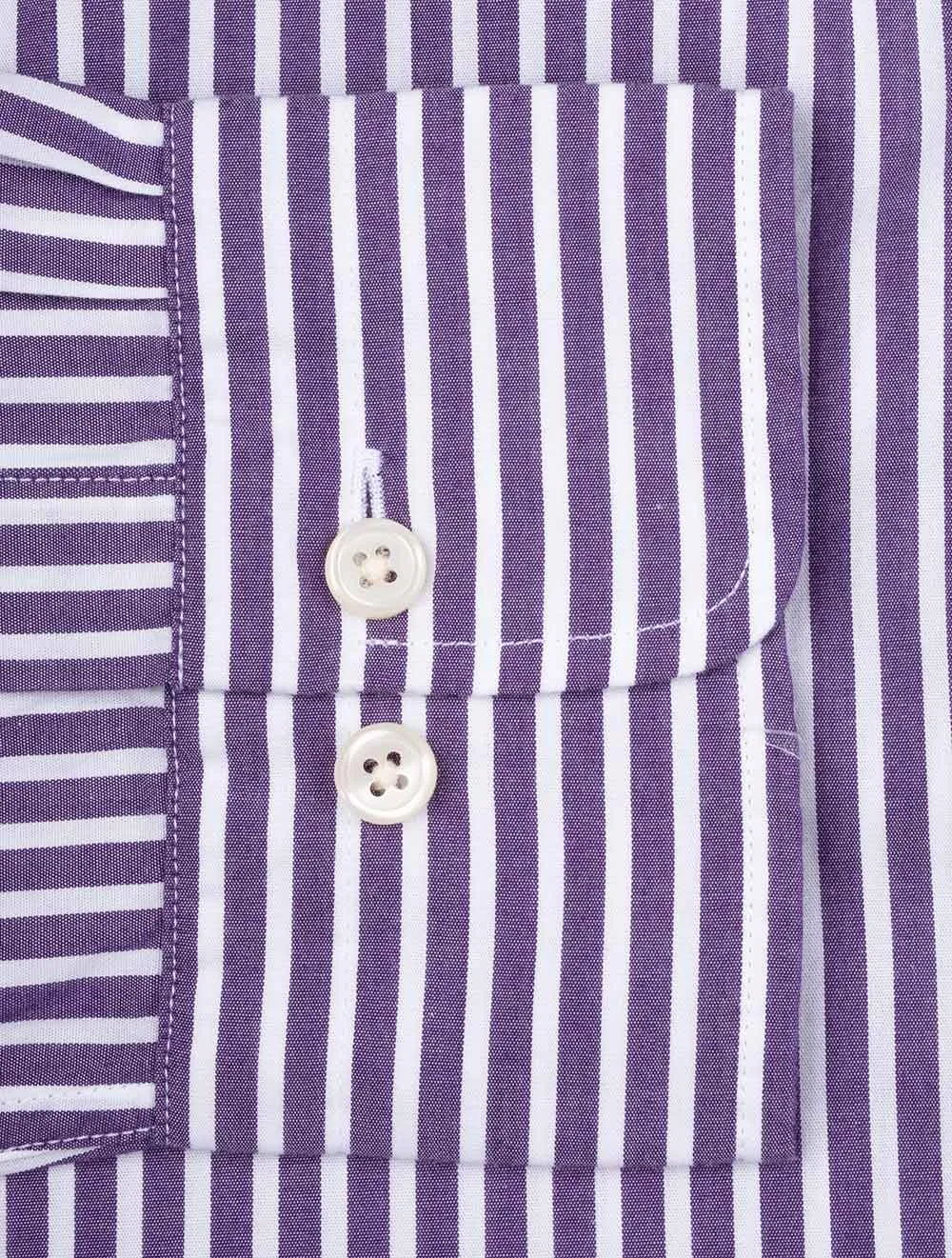 Regular Fit Poplin Stripe Shirt Pansy Purple