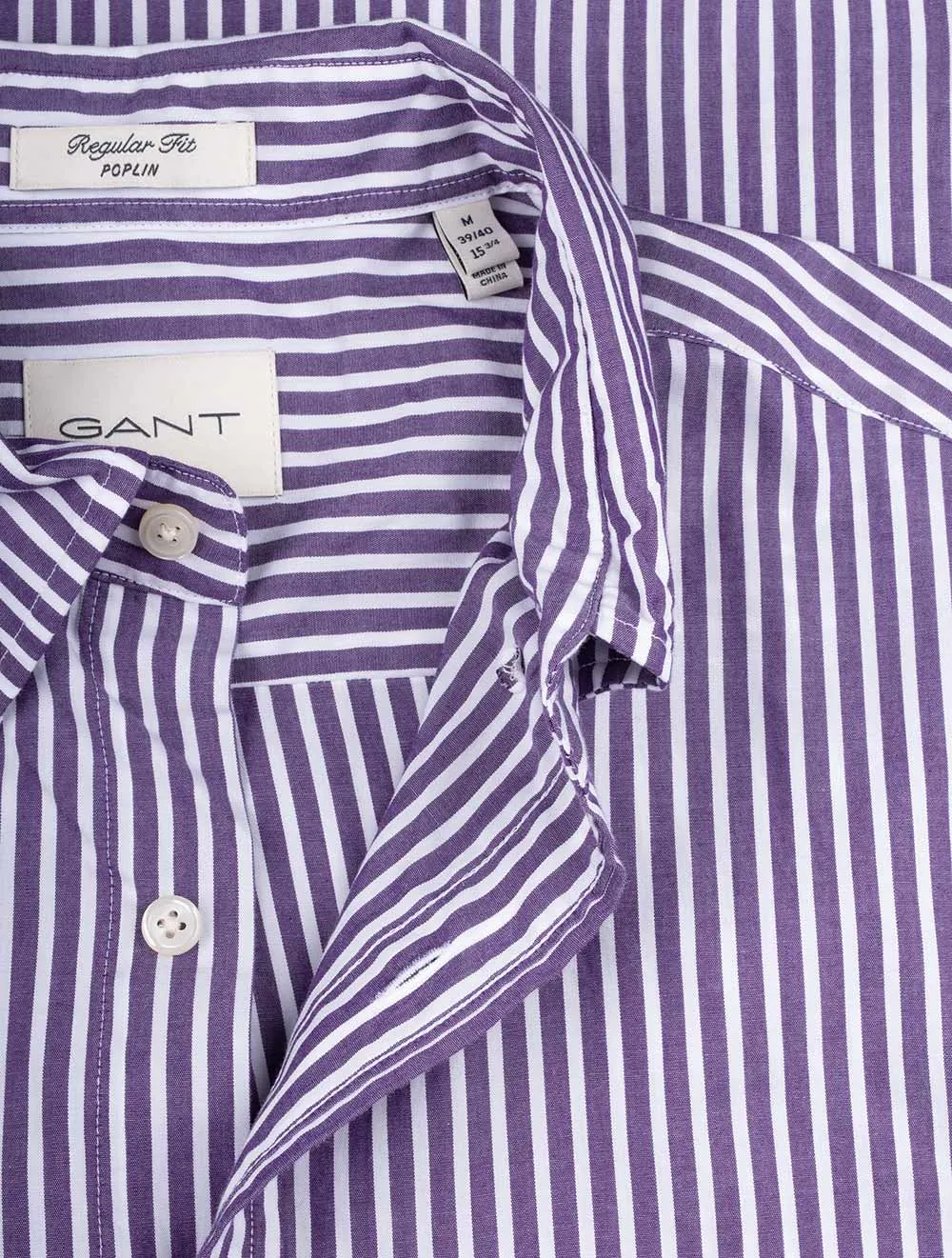 Regular Fit Poplin Stripe Shirt Pansy Purple