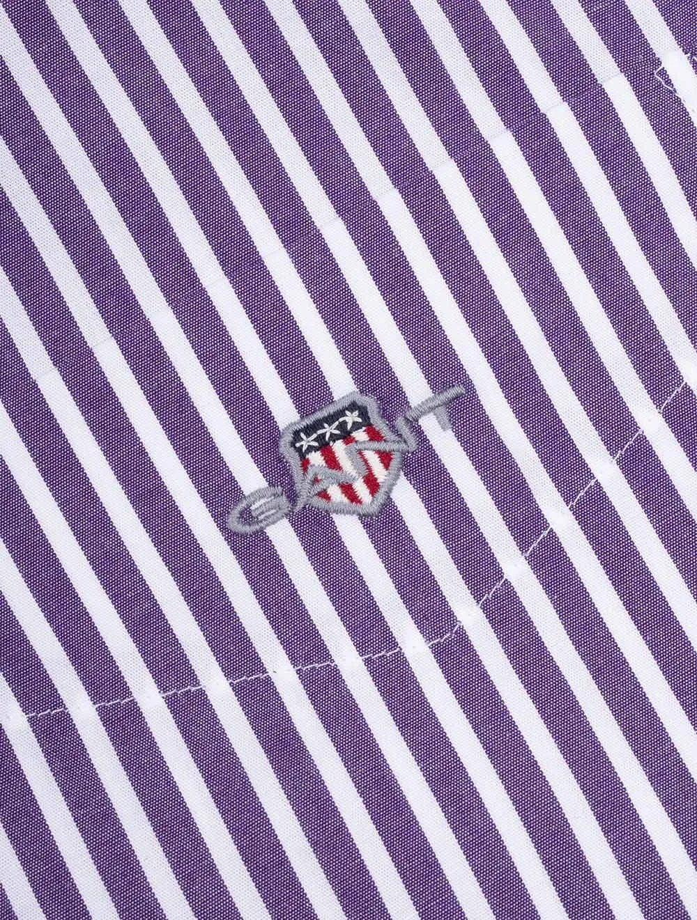 Regular Fit Poplin Stripe Shirt Pansy Purple