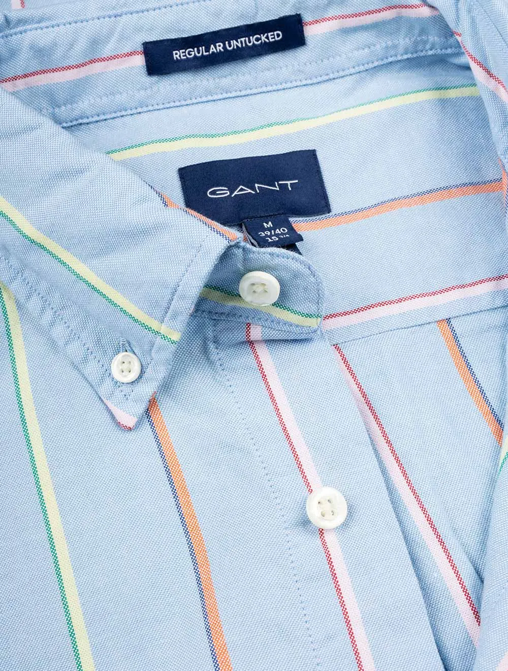 Regular Fit Striped Archive Oxford Shirt Capri Blue