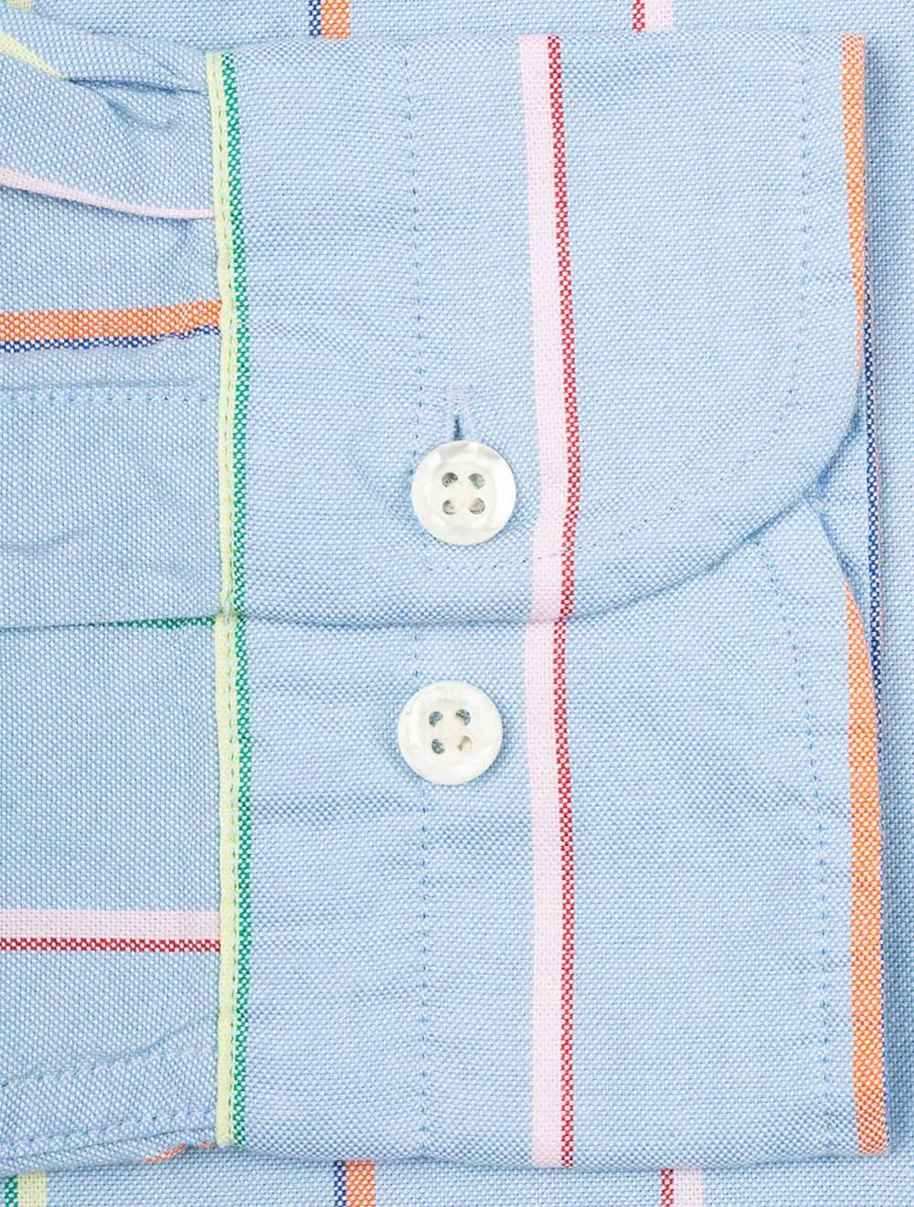 Regular Fit Striped Archive Oxford Shirt Capri Blue