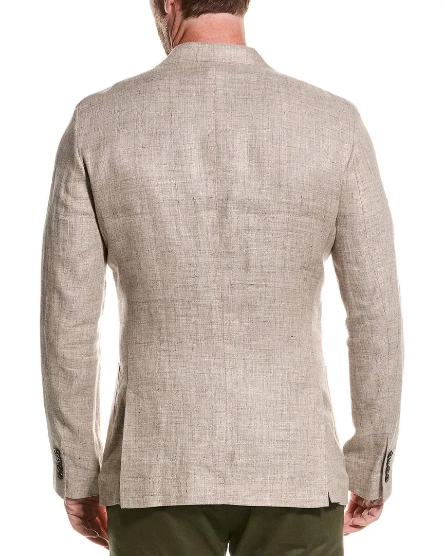 Reiss Auto Linen Notch Textured Jacket