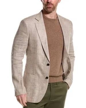 Reiss Auto Linen Notch Textured Jacket