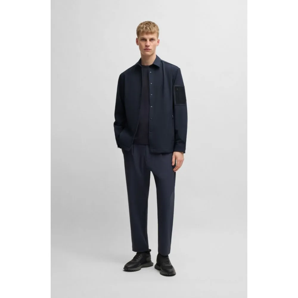 Relaxed-fit overshirt in water-repellent stretch fabric