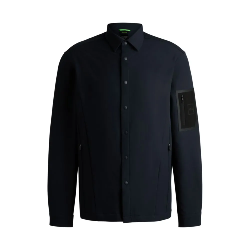 Relaxed-fit overshirt in water-repellent stretch fabric