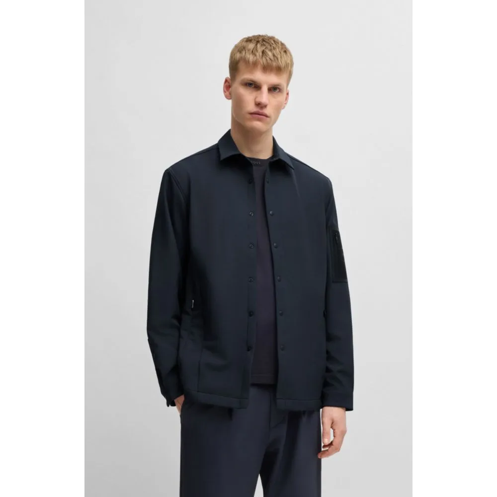 Relaxed-fit overshirt in water-repellent stretch fabric