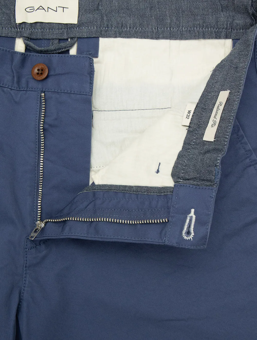Relaxed Fit Twill Shorts Navy
