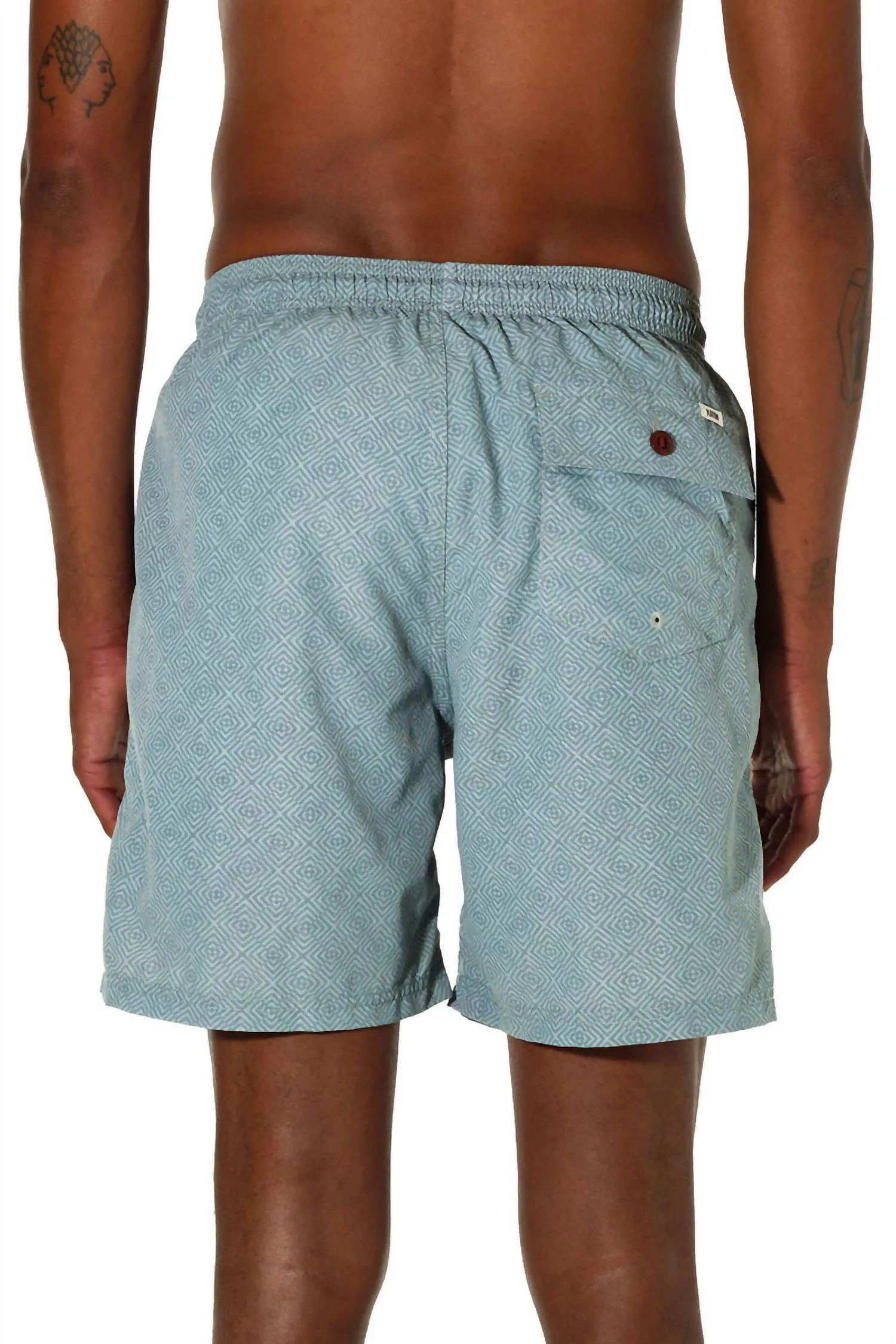 Reverb Volley Trunk Short In Blue Surf