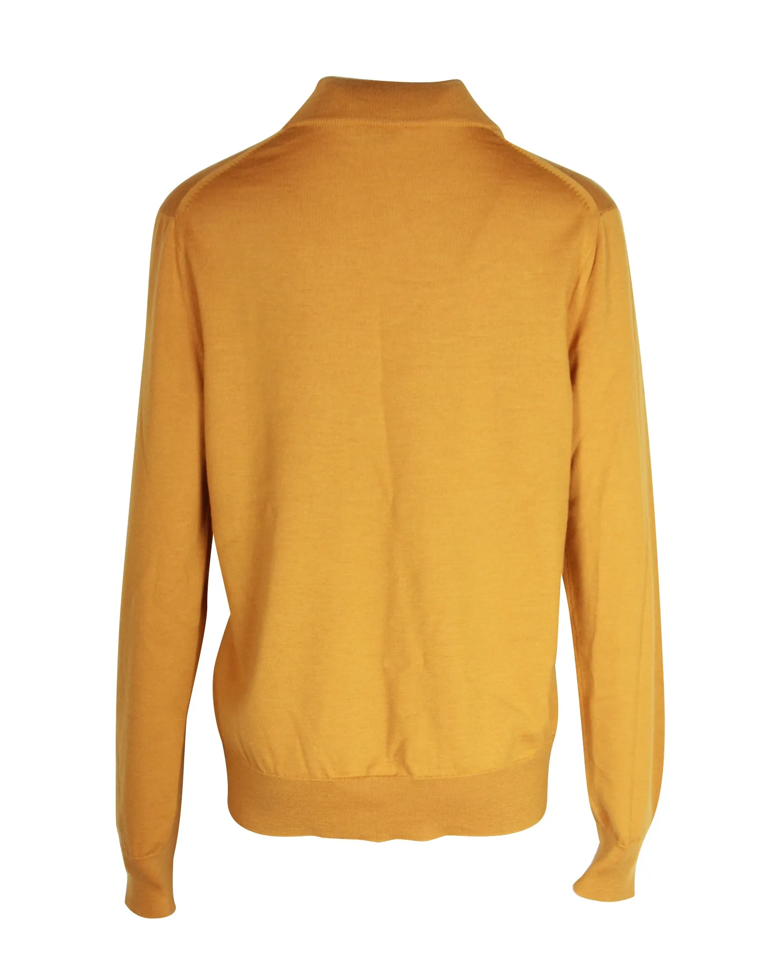 Sandro Paris Funnel-Neck Sweater in Yellow Wool