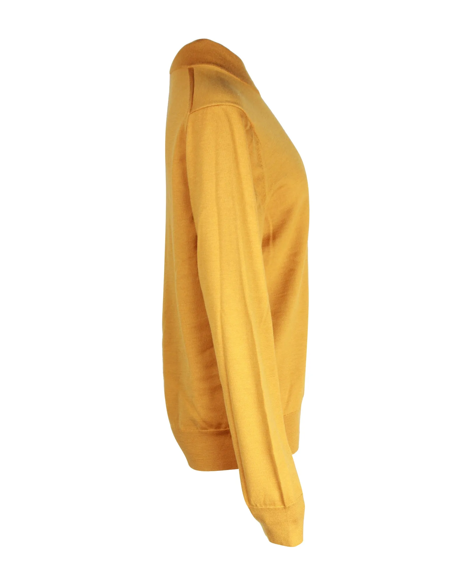 Sandro Paris Funnel-Neck Sweater in Yellow Wool