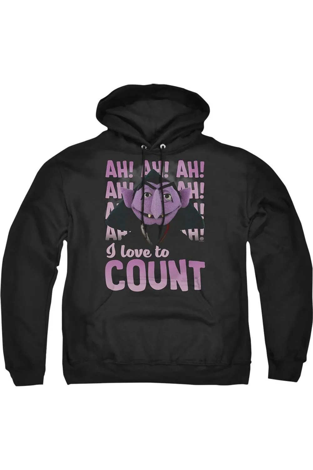 Sesame Street The Count Ah! Ah! Ah! Adult Pull Over Hoodie