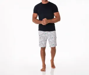 Short Sleeve Pajama Set In Dew Pirate Map