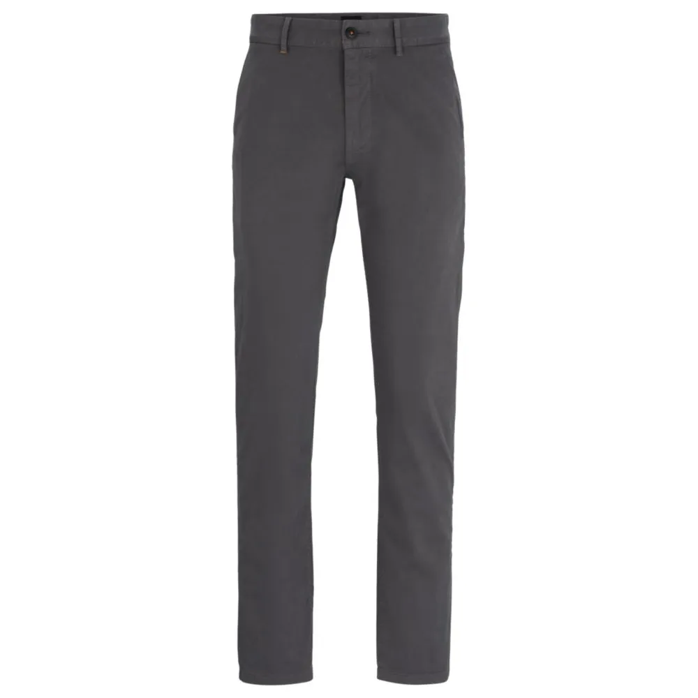 Slim-fit chinos in stretch-cotton satin