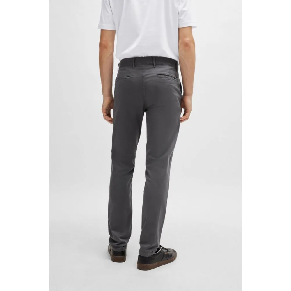 Slim-fit chinos in stretch-cotton satin