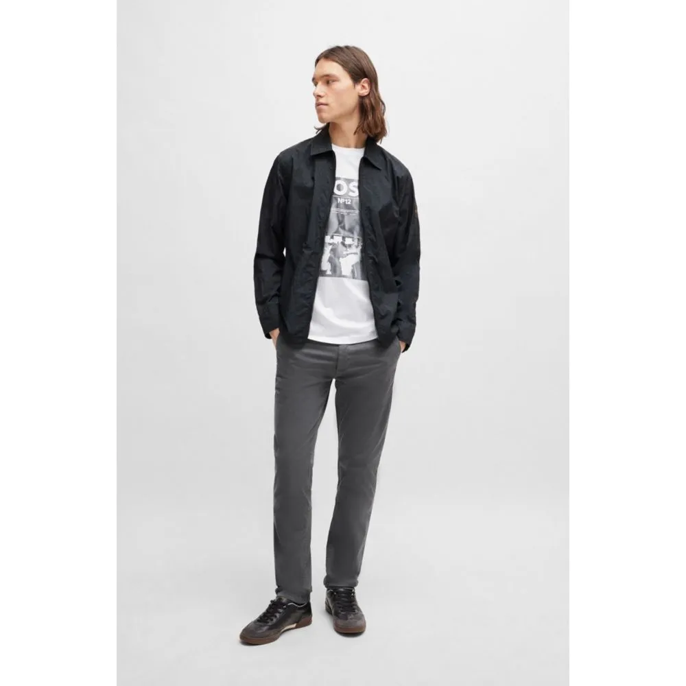 Slim-fit chinos in stretch-cotton satin