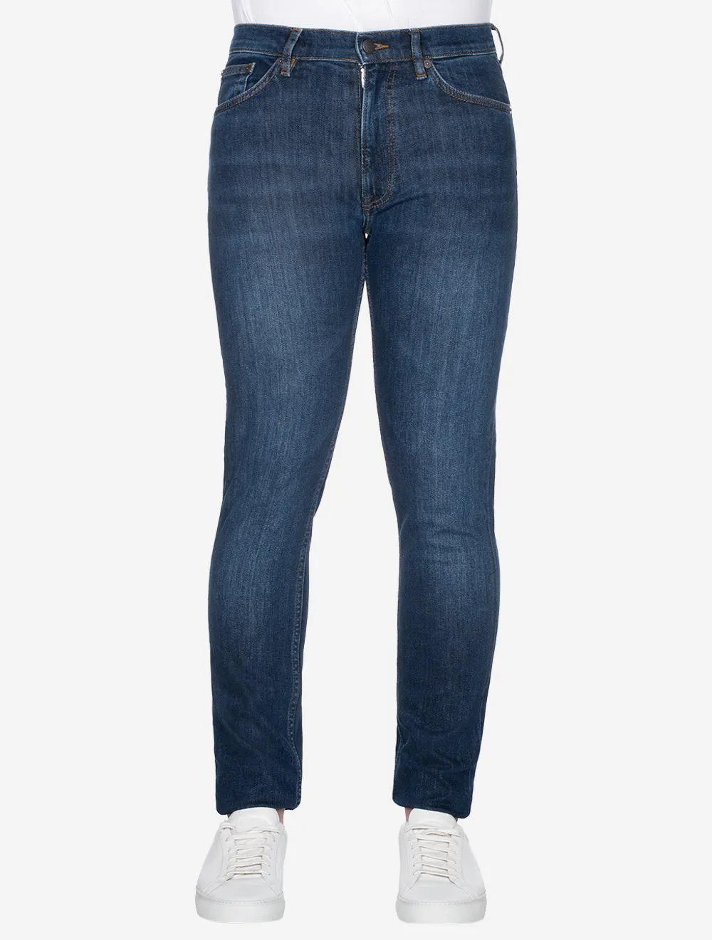 Slim Fit Jeans Dark Blue Worn In