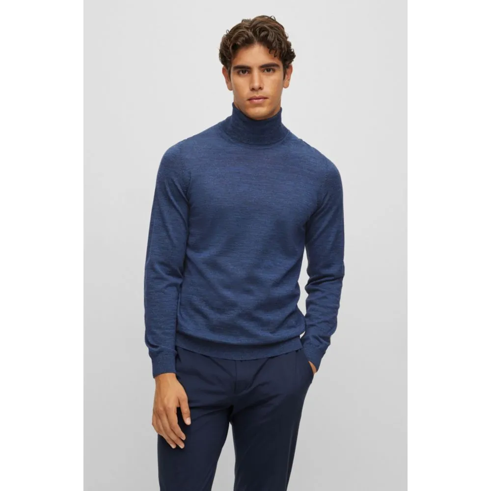 Slim-fit rollneck sweater in virgin wool