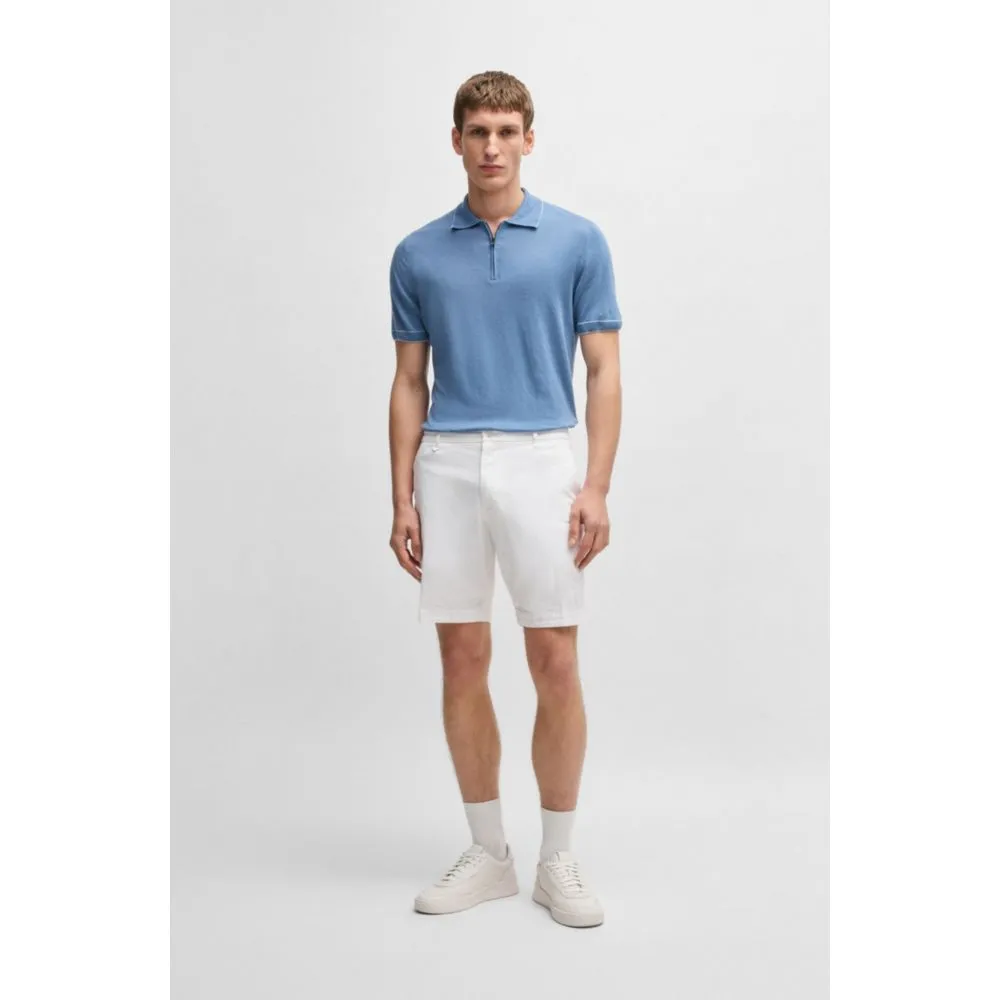 Slim-fit shorts in stretch-cotton twill