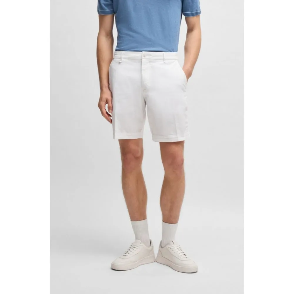 Slim-fit shorts in stretch-cotton twill