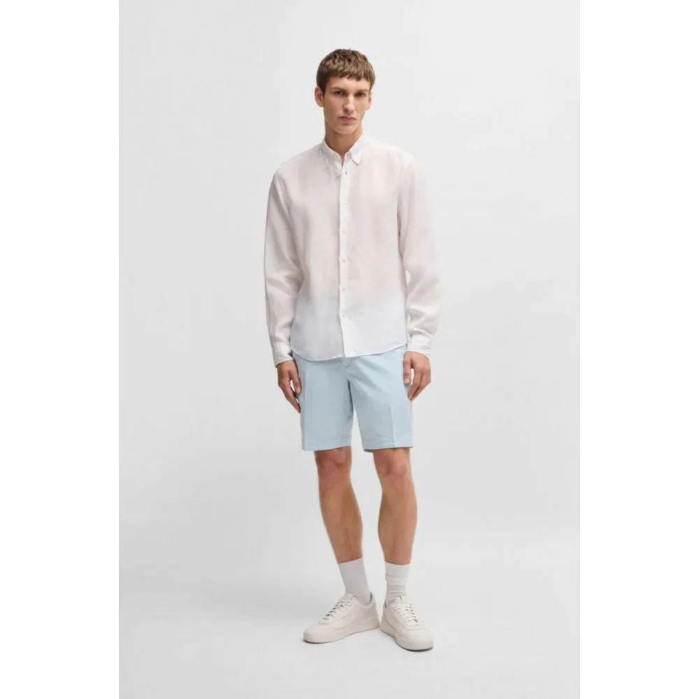 Slim-fit shorts in stretch-cotton twill