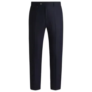 Slim-fit trousers in micro-patterned virgin wool