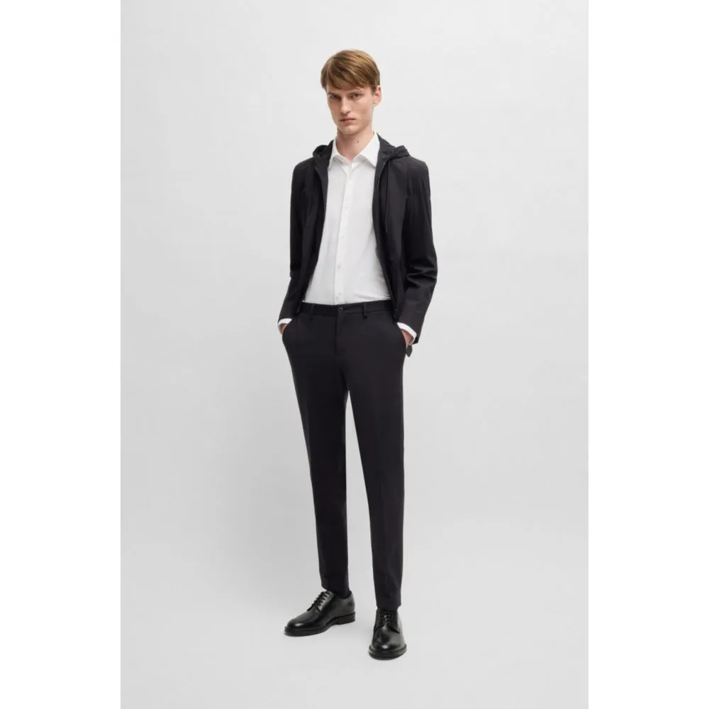 Slim-fit trousers in performance-stretch jersey
