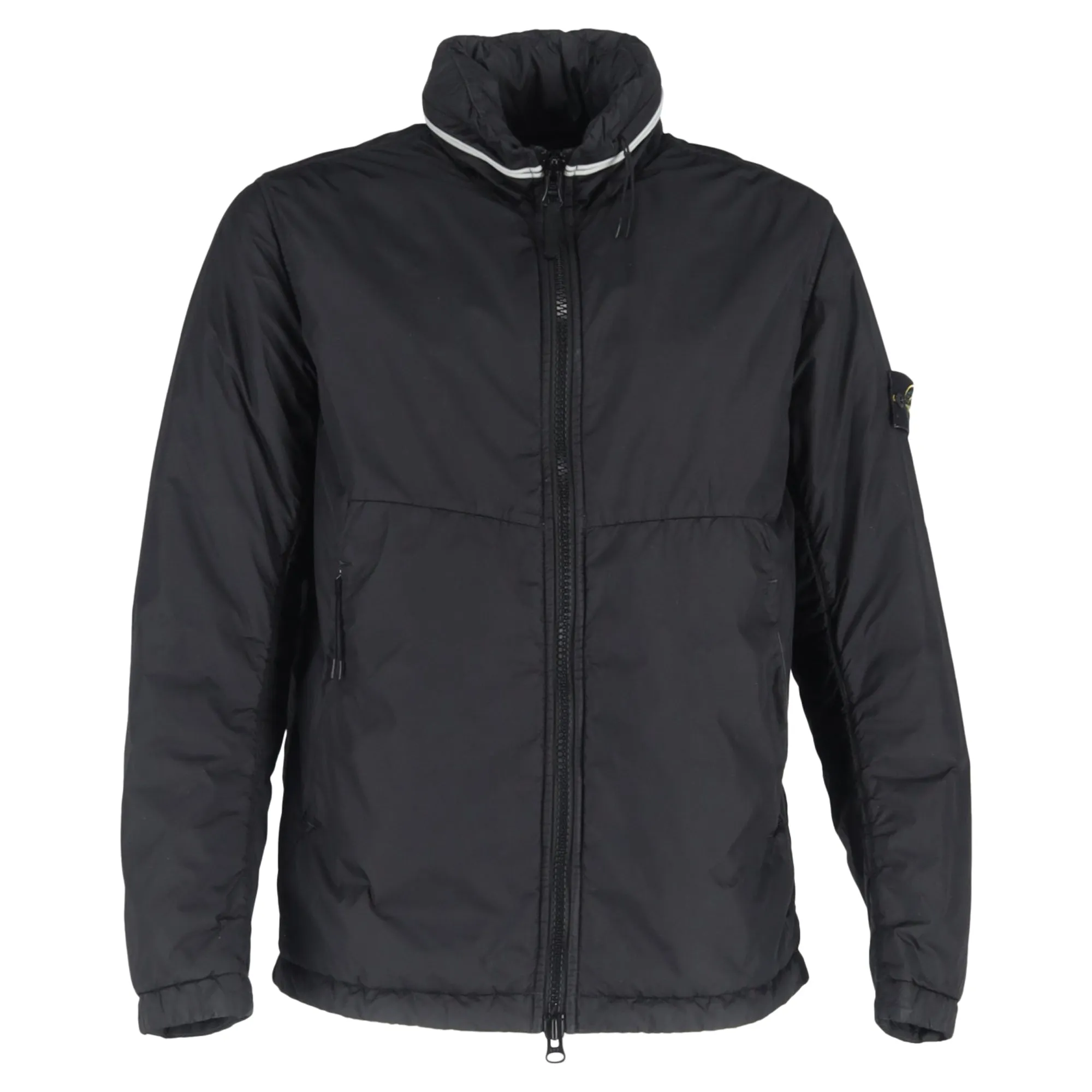 Stone Island Hidden Hood Jacket in Black Nylon