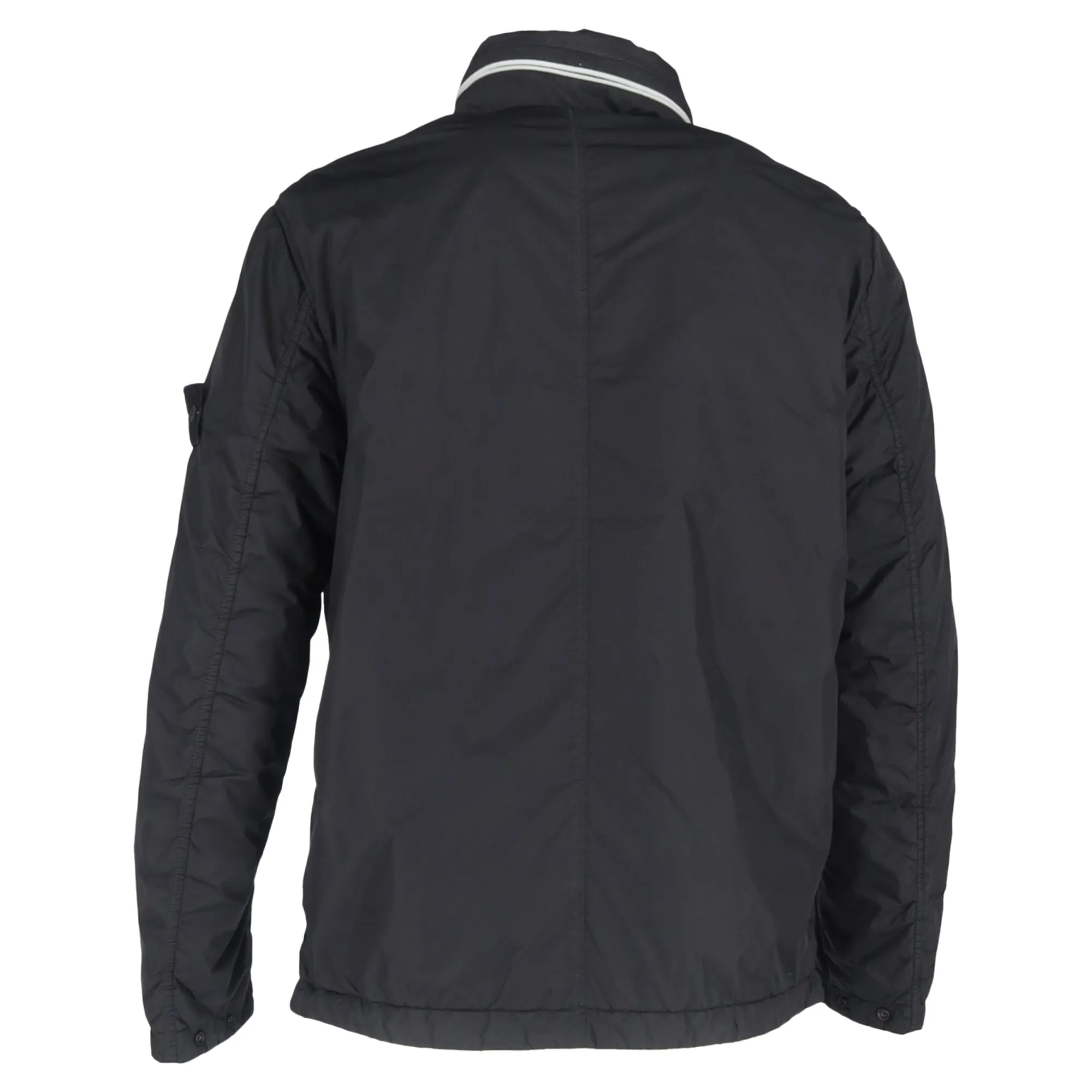 Stone Island Hidden Hood Jacket in Black Nylon