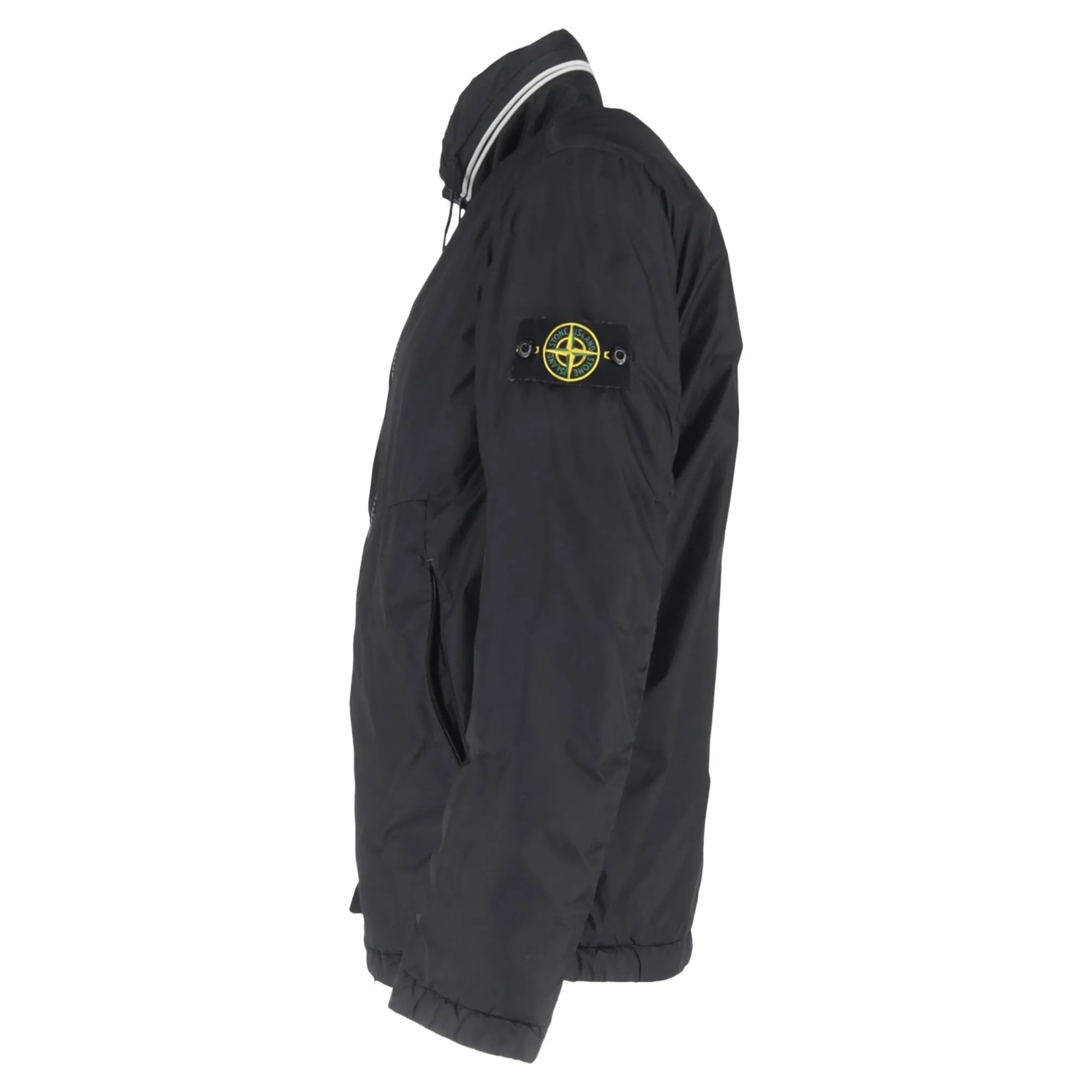 Stone Island Hidden Hood Jacket in Black Nylon