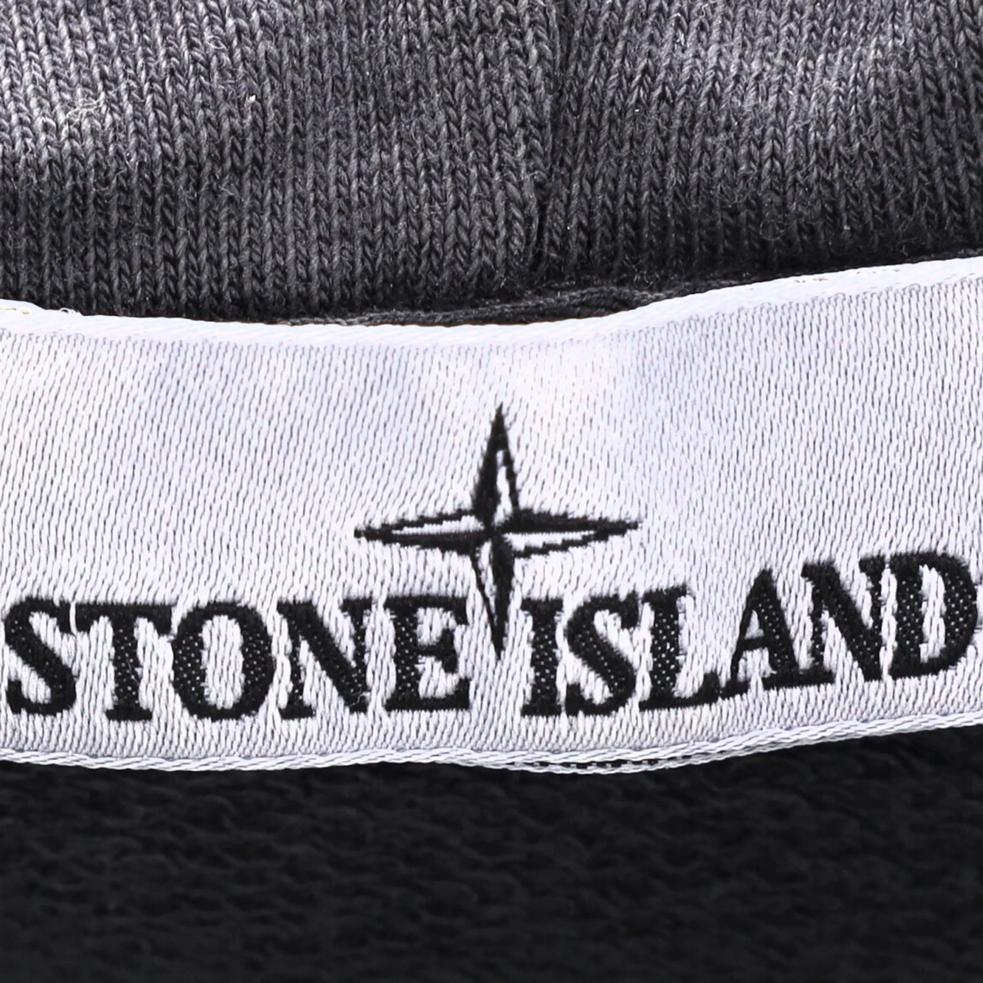 Stone Island Logo Patch Zipped Hoodie in Grey Cotton