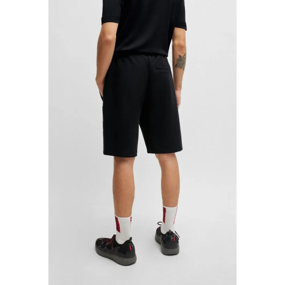Stretch-cotton relaxed-fit shorts with stacked logo