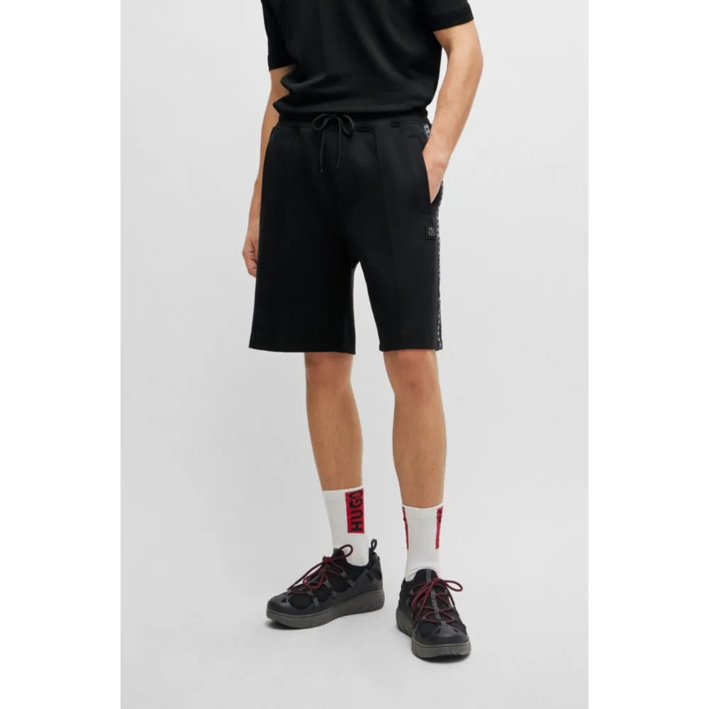 Stretch-cotton relaxed-fit shorts with stacked logo