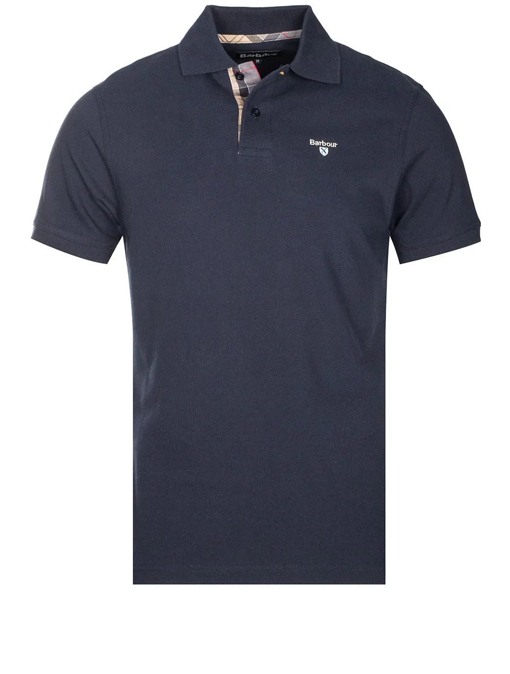 Tartan Cotton Polo Shirt Night Sky