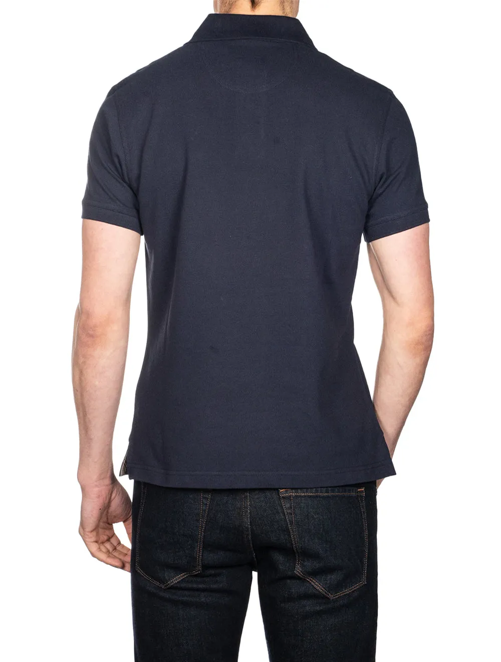 Tartan Cotton Polo Shirt Night Sky