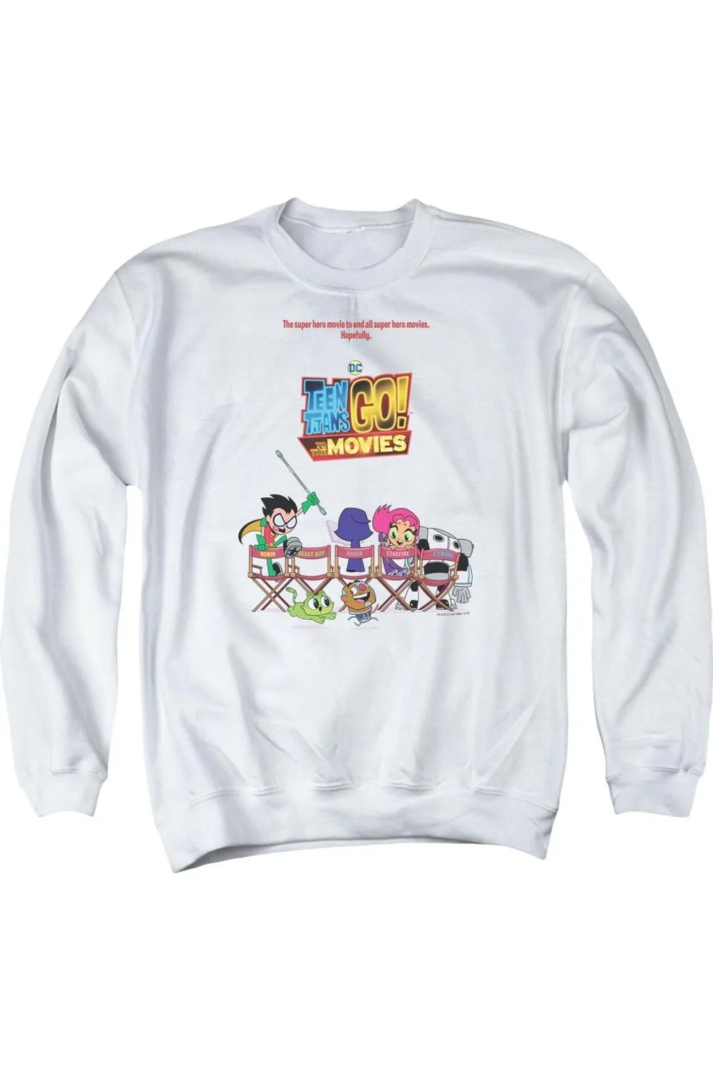 Teen Titans Go To The Movies Poster Adult Crewneck Sweatshirt