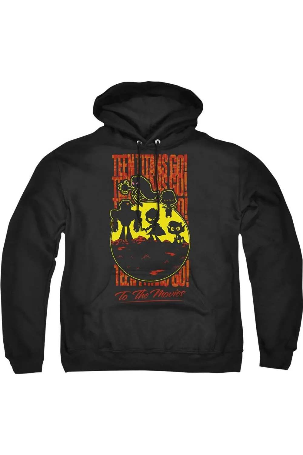 Teen Titans Go To The Movies Titans Silhouette Adult Pull Over Hoodie / Hooded Sweatshirt