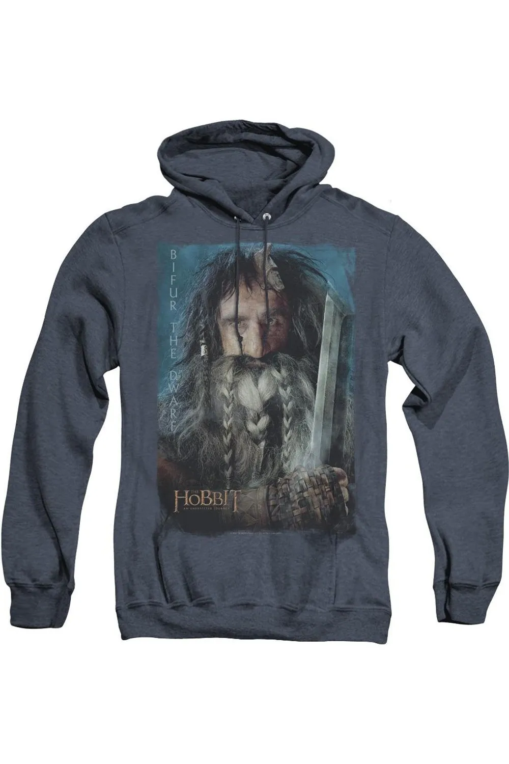 The Hobbit Bifur Adult Heather Hoodie / Hooded Sweatshirt