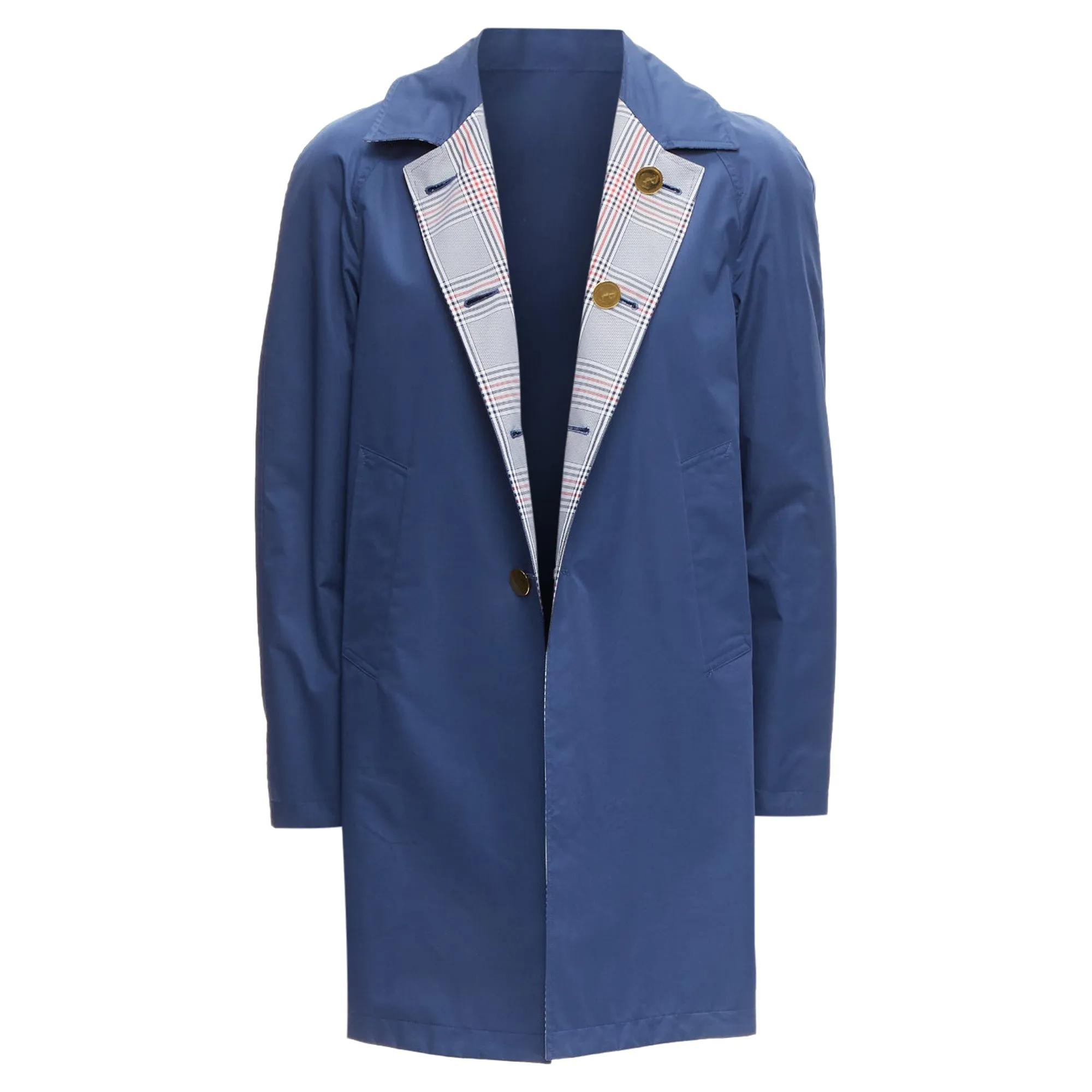 Thom E reversible classic check buttons overcoat
