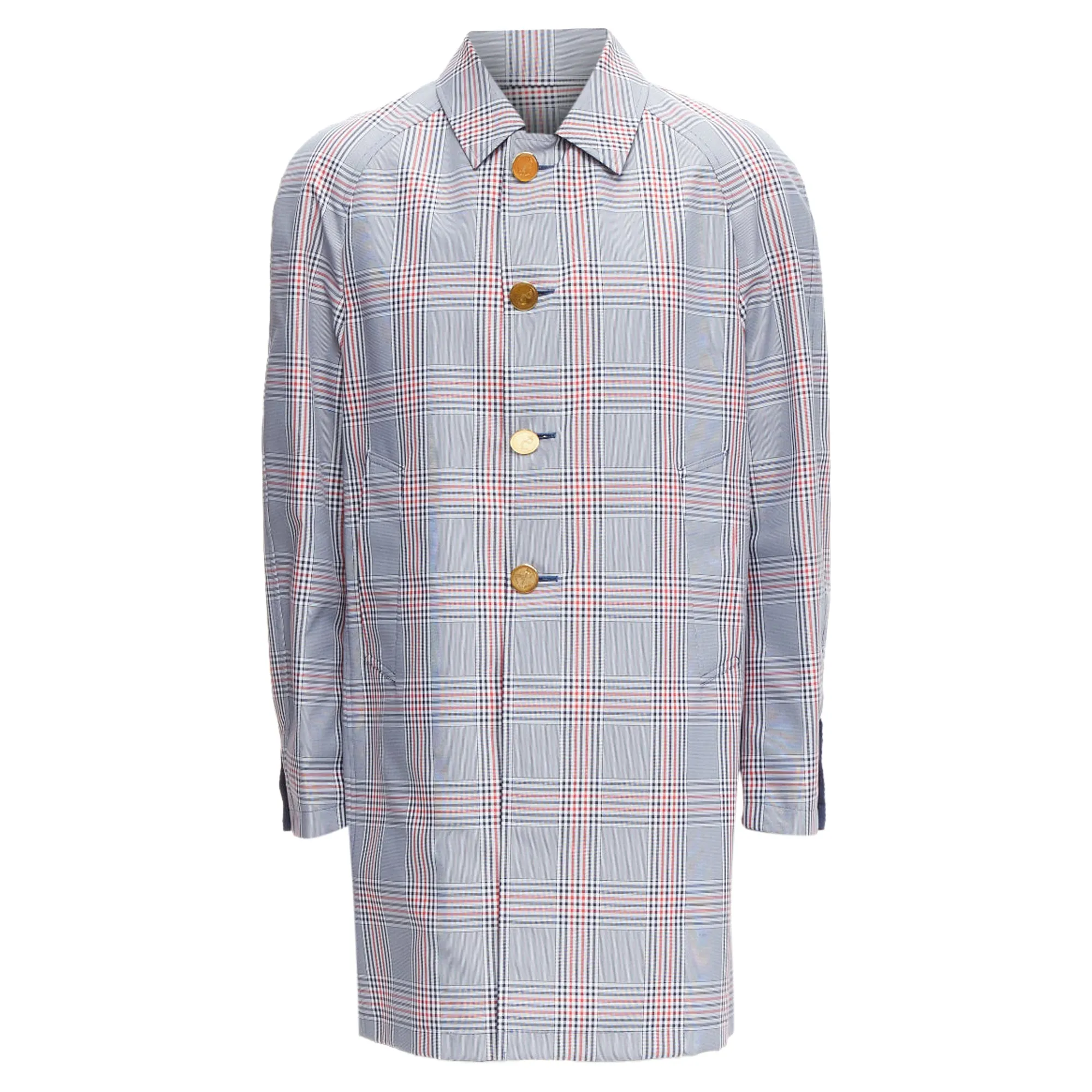Thom E reversible classic check buttons overcoat