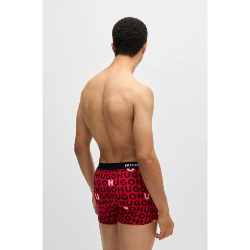 Three-pack of stretch-cotton boxer briefs with logos