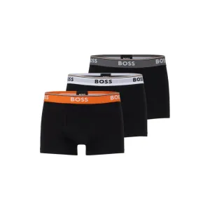 Three-pack of stretch-cotton trunks with logo waistbands